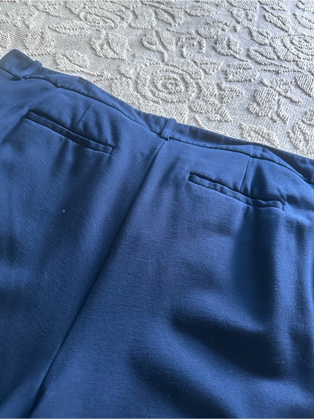 Slim Straight-Leg Mid-Rise Wardrobe Staple Pant Size 22W Plus Navy LC Emma - Picture 7 of 8